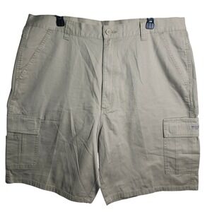 Wrangler Authentic Issue Mens Cargo Shorts Khaki Tan Cotton Twill Size 40